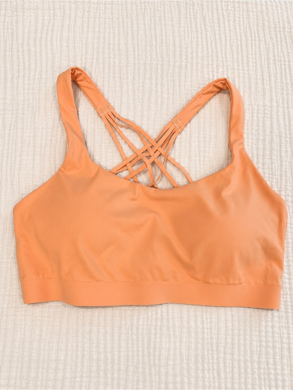 Lululemon FlexyFlex Strappy Yoga Bra Rock Melon L/XL Light Support